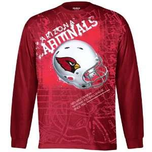 Reebok Arizona Cardinals Helmitude Long Sleeve T Shirt 