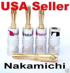 30 Nakamichi Speaker banana plug connector 24K Gold Plated USA 
