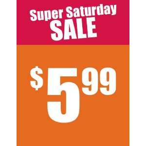 Super Saturday Sale Red Orange Sign