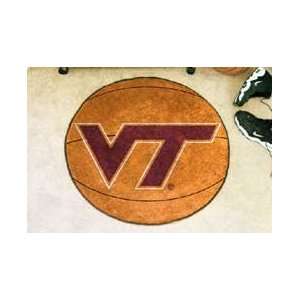  NCAA VIRGINIA TECH HOKIES BASKETBALL SHAPED DOOR MAT RUG 
