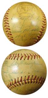   Dodgers Autographed Signed AL Baseball Robinson Hodges JSA #X01685