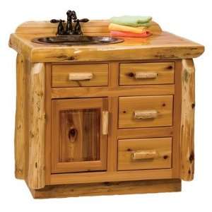   33032 / 33035 Traditional Cedar Log Vanity without Top and Center Sink