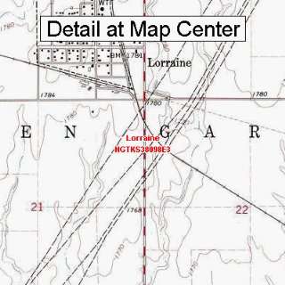  USGS Topographic Quadrangle Map   Lorraine, Kansas (Folded 