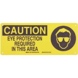   Caution, Legend Eye Protection Required In This Area (with Picto