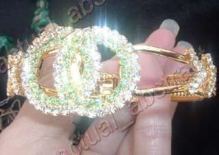 FREE 6pcs rhinestone&gold plated bracelet cuff  