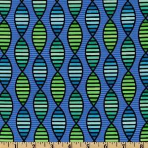  44 Wide Baby Geniuses Grow Up Double Helix Blue Fabric 
