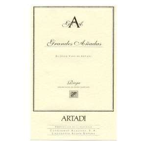  Artadi Rioja Grandes Anadas 1999 750ML Grocery & Gourmet 