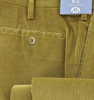 New $375 Valentini Sartoria Yellow Pants 36/52  