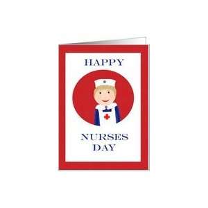  happy Nurses Day, nurse in uniform. Card Health 