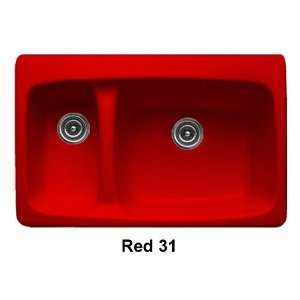 Advantage Barrington Double Bowl Hi Lo Self Rimming Kitchen Sink 