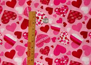 Pattern Hearts Springs Industries Valentine Fabric BTY  
