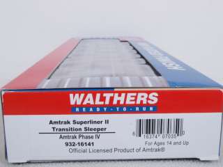 Walthers 16141 HO Amtrak Superliner II Sleeper Passenger w/ Car Plated 