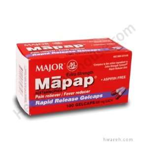  Mapap Extra Strength Rapid Release 500mg   100 Gelcaps 