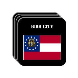  US State Flag   BIBB CITY, Georgia (GA) Set of 4 Mini 