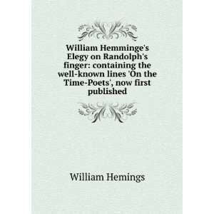   lines On the Time Poets, now first published William Hemings Books