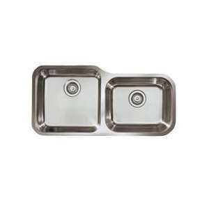  Double Bowl Stainless Steel Sink with Strainer Basket Drain Kit 