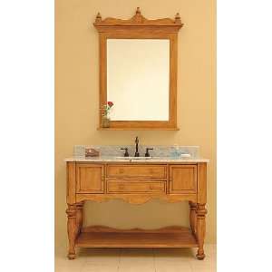   Bathroom Vanity HH4821D. W48 x D21 x H34, Antique Oak, Ash Wood