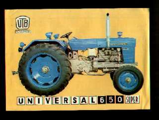 Universal 650 Super Tractor Brochure UTB Romania 1975  