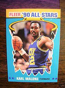 1990 Fleer All Stars #2 Karl Malone Utah Jazz  