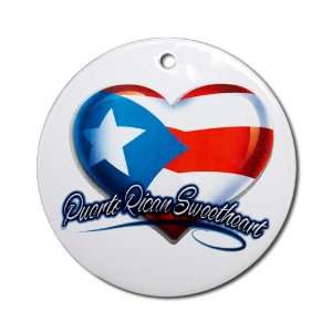   (Round) Puerto Rican Sweetheart Puerto Rico Flag 