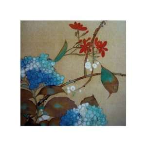  Asian Hydrangea Bloom Premium Giclee Poster Print by Edo 
