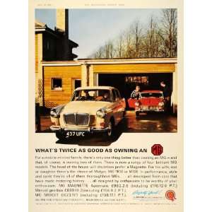 1964 Ad MG Magnette Midget 1100 MGB Family Garage BMC   Original Print 