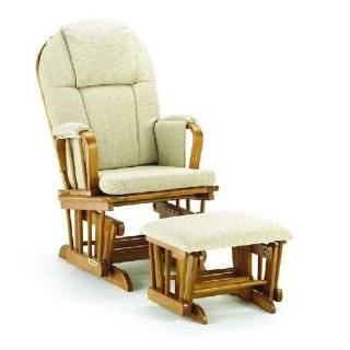  Shermag Glider Rocker Combo, Cherry with Beige Chenille 