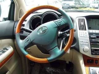 Lexus RX330 RX350 RX400 Woodgrain Leather Steering Wheel Beige/Tan 