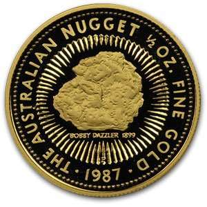  1987 1/2 oz Australian Proof Gold Nugget Beauty