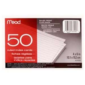  17 Pack MEAD PRODUCTS CARDS INDEX RULED 4 X 6 50 CT 