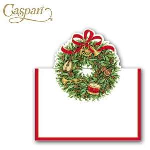  Caspari Place Cards 81917P Musical Wreath Embossed Place Cards 