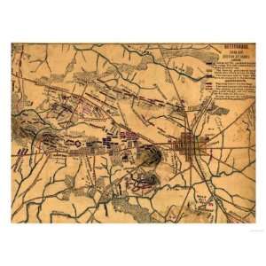  Battle of Gettysburg   Civil War Panoramic Map Giclee 