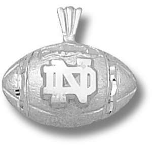  University of Notre Dame ND Football Pendant (Silver 