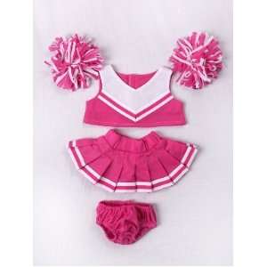 Pink & White Cheerleader Outfit Teddy Bear Clothes Fit 14   18 Build 