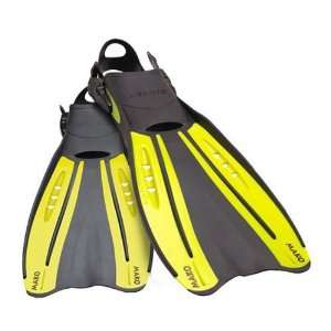 New AERIS Mako Open Heel Scuba Diving & Snorkeling Fins   Neon Yellow 