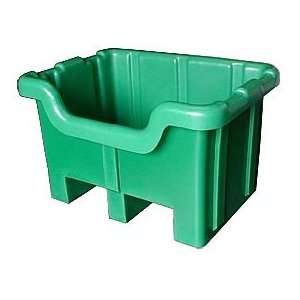  Hopper Front Plastic Container 28x20x18 300 Lb Cap. Green 