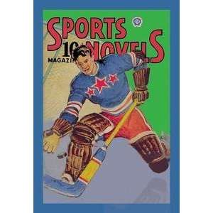  Vintage Art Three Star Goalie Lunges for Puck   04035 1 