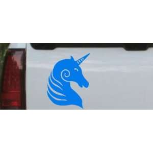  Unicorn Car Window Wall Laptop Decal Sticker    Blue 6in X 