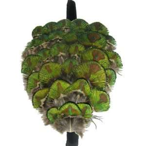  Green Peacock Feather Head Band
