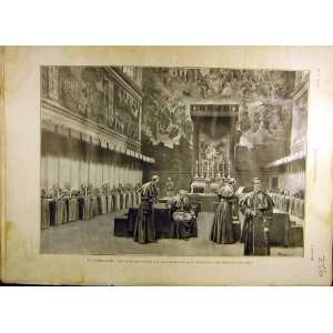   1903 Conclave Cardinals Chapel Sixtine Leon Election