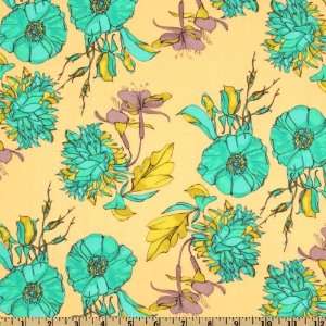  44 Wide Havens Edge The Garden Turquoise Fabric By The 