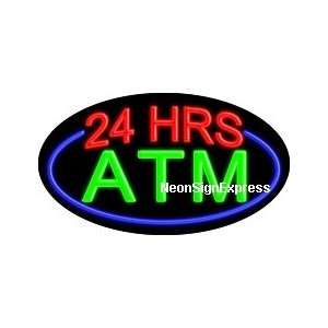  24 HRS ATM Flashing Neon Sign 