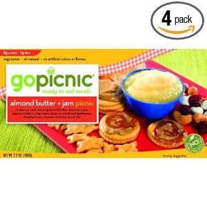 GoPicnic Ready To Eat Meals Almond Butter + Jam Picnic, 7.25 Ounce 