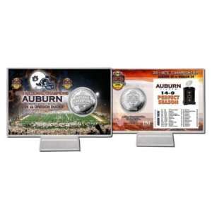  2010 BCS Champions Auburn Tigers Silver Coin Card 