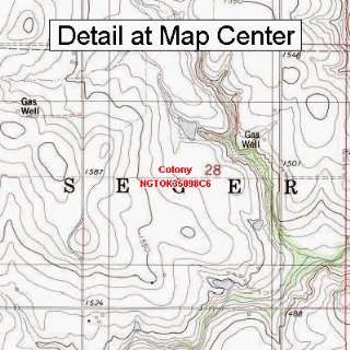  USGS Topographic Quadrangle Map   Colony, Oklahoma (Folded 