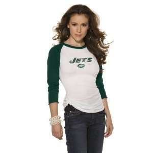 New York Jets Womens 3/4 Sleeve Raglan Top   by Alyssa Milano  