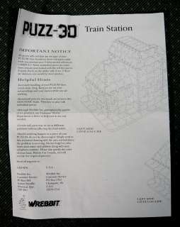 Train Station Puzzle 272 Piece Wrebbit Puzz 3D Puzz3D  