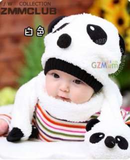 Boys & Girls Baby Childrens Super warm bear Hat Cap Hats + Cute Scarf 