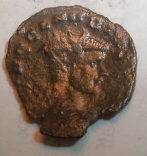 UNIDENTIFIED ROMAN COIN 0 400AD 19MM INTERESTING BENT  