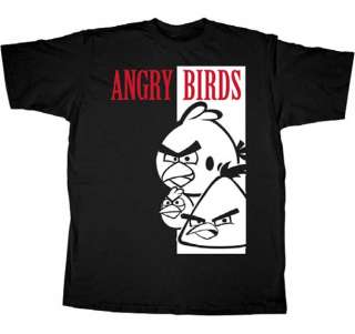 ANGRY BIRDS T Shirt Tee NEW Bird Faces (MEN) black  